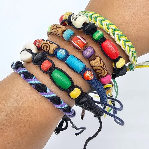 Handmade Rope Bracelets from Mexico (set 6) Multicolor - Picture 3 of 12